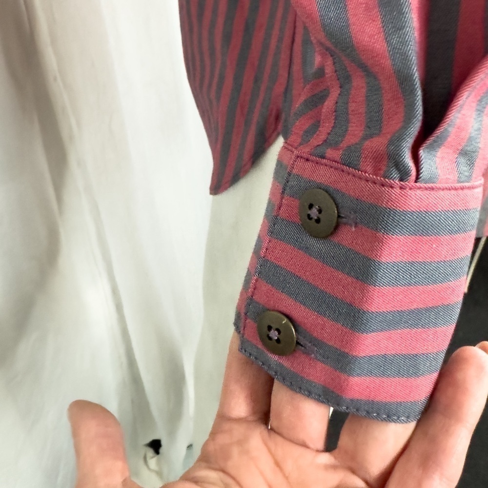 CABI Regatta Shacket Striped Button Down Blouse - Picture 5 of 16
